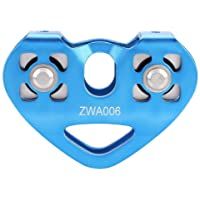 Alomejor Polea de Escalada 30KN Block Wheel Polea giratoria Cable de Rescate Trolley Equipo de Escalada para Escalada al…